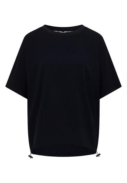 Dropped Shoulder Blusenshirt in Unifarbe urban dark blue