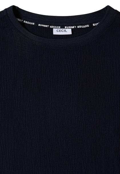 Dropped Shoulder Blusenshirt in Unifarbe urban dark blue