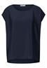 Dropped Shoulder Blusenshirt mit Rundhals deep blue