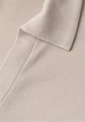 Dropped Shoulder Poloshirt mit Elastikbund clay sand