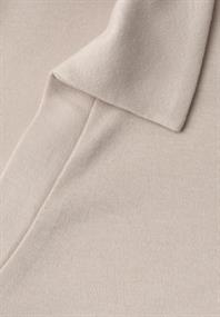 Dropped Shoulder Poloshirt mit Elastikbund clay sand