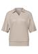 Dropped Shoulder Poloshirt mit Elastikbund clay sand