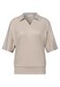 Dropped Shoulder Poloshirt mit Elastikbund clay sand