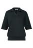 Dropped Shoulder Poloshirt mit Elastikbund deep bound green