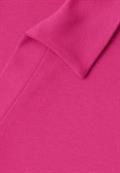 Dropped Shoulder Poloshirt mit Elastikbund magenta dream