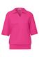 Dropped Shoulder Poloshirt mit Elastikbund magenta dream