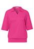 Dropped Shoulder Poloshirt mit Elastikbund magenta dream