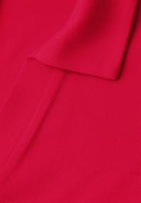 Dropped Shoulder Poloshirt mit Elastikbund salsa red
