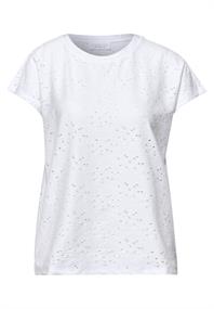 Dropped Shoulder Shirt aus Spitze white