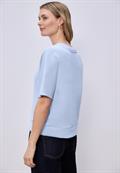 Dropped Shoulder Shirt im Silk-Look cashmere blue