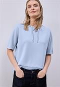 Dropped Shoulder Shirt im Silk-Look cashmere blue