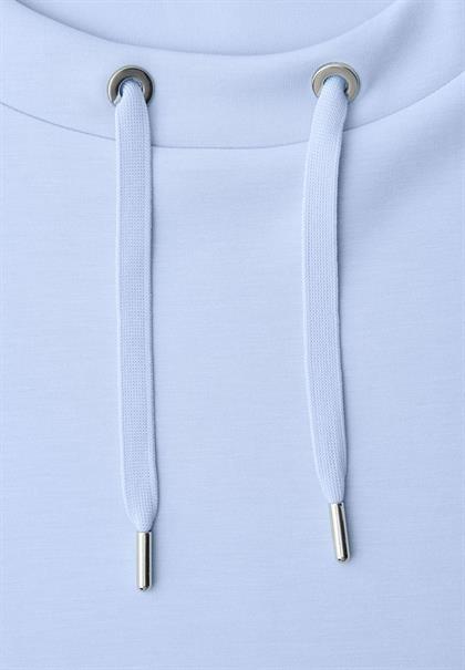 Dropped Shoulder Shirt im Silk-Look cashmere blue