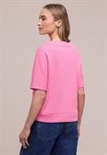 Dropped Shoulder Shirt im Silk-Look ibis rose