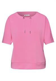 Dropped Shoulder Shirt im Silk-Look ibis rose