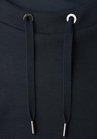 Dropped Shoulder Shirt im Silk-Look shadowed navy