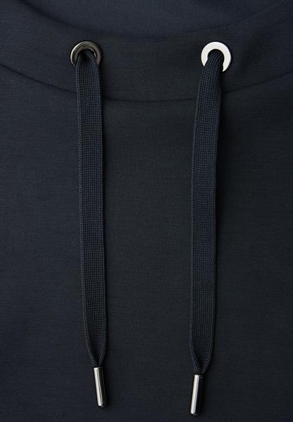 Dropped Shoulder Shirt im Silk-Look shadowed navy