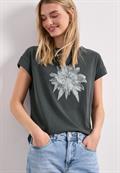 Dropped Shoulder Shirt mit Artwork deep bound green