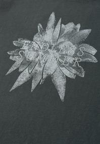 Dropped Shoulder Shirt mit Artwork deep bound green