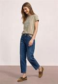 Dropped Shoulder Shirt mit Artwork timeless beige