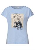 Dropped Shoulder Shirt mit Print calm blue