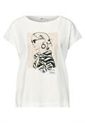Dropped Shoulder Shirt mit Print off white