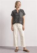 Dropped Shoulder Shirt mit Split Neck darkest blue