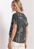 Dropped Shoulder Shirt mit Split Neck darkest blue