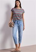 Dropped Shoulder Shirt mit Streifen bound green