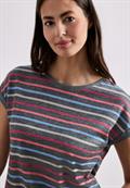 Dropped Shoulder Shirt mit Streifen bound green