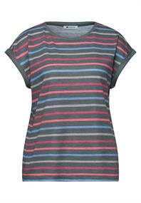 Dropped Shoulder Shirt mit Streifen bound green