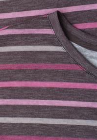Dropped Shoulder Shirt mit Streifen espresso brown
