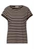 Dropped Shoulder Shirt mit Streifen espresso brown