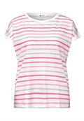 Dropped Shoulder Shirt mit Streifen magenta dream