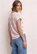 Dropped Shoulder Shirt mit Streifen magenta dream