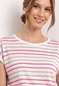 Dropped Shoulder Shirt mit Streifen magenta dream