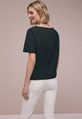 Dropped Shoulder Shirt mit Struktur deep bound green