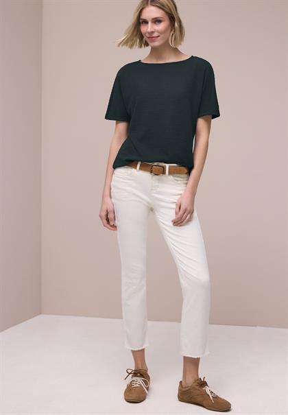 Dropped Shoulder Shirt mit Struktur deep bound green