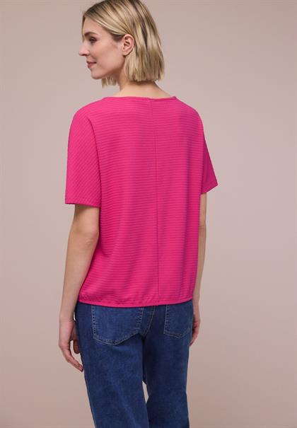 Dropped Shoulder Shirt mit Struktur magenta dream