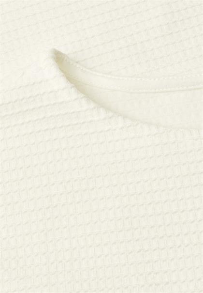 Dropped Shoulder Shirt mit Struktur off white