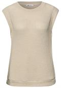 Dropped Shoulder Top im Strick-Look smoke beige