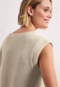 Dropped Shoulder Top im Strick-Look smoke beige