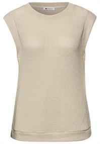 Dropped Shoulder Top im Strick-Look smoke beige