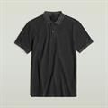 Dunda overdyed slim polo s\s dk black gd