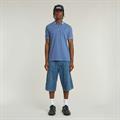Dunda overdyed slim polo s\s dutch blue gd
