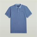 Dunda overdyed slim polo s\s dutch blue gd