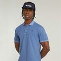Dunda overdyed slim polo s\s dutch blue gd