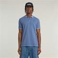 Dunda overdyed slim polo s\s dutch blue gd