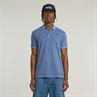 Dunda overdyed slim polo s\s dutch blue gd