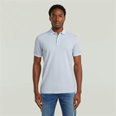 Dunda overdyed slim polo s\s lt wave gd