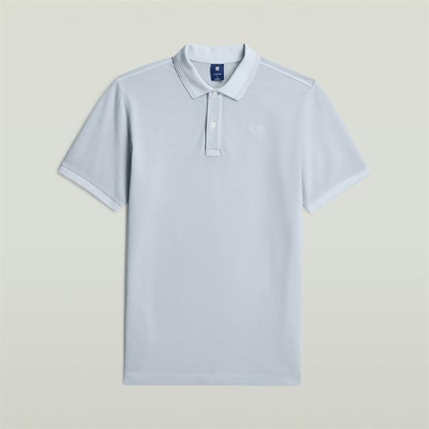 Dunda overdyed slim polo s\s lt wave gd